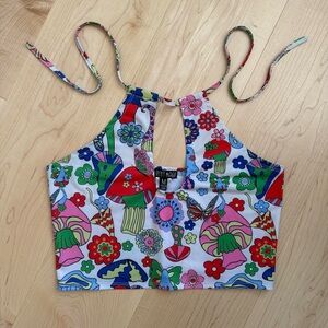 Dolls Kill Patterned Mushroom Tank Top